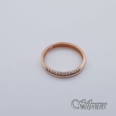 Auksinis žiedas su cirkoniais AZ233; 16 mm
