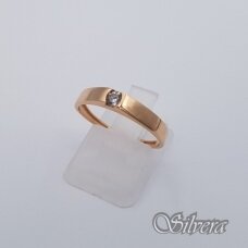 Auksinis žiedas su cirkoniu AZ686; 17,5 mm