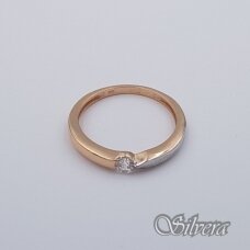 Auksinis žiedas su cirkoniu AZ715; 17,5 mm