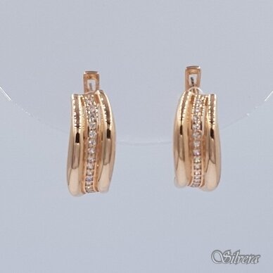 Auksiniai auskarai su cirkoniais AE342