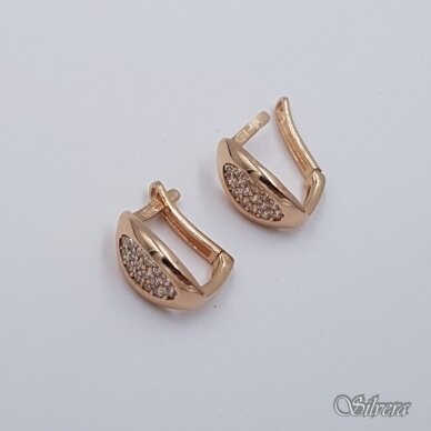 Auksiniai auskarai su cirkoniais AE504 1