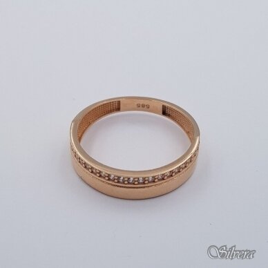 Auksinis žiedas su cirkoniais AZ678; 18,5 mm 1