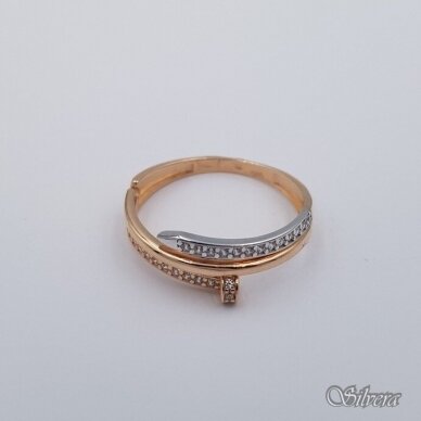 Auksinis žiedas su cirkoniais AZ681; 18 mm 1