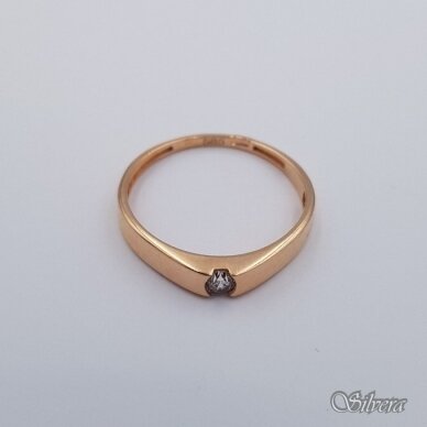 Auksinis žiedas su cirkoniu AZ686; 17,5 mm 1