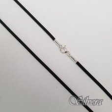 Odinė virvutė su sidabro detalėmis GO01; 60 cm