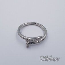sidabrinis žiedas su cirkoniais Z583; 18,5 mm