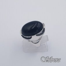Sidabrinis žiedas su oniksu Z610; 18 mm