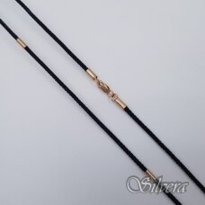Šilkinė virvutė su paauksuoto sidabro detalėmis GS05; 55 cm