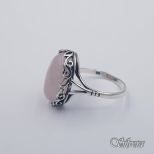 Sudraba gredzens ar rozā kvarcu Z4151; 19 mm