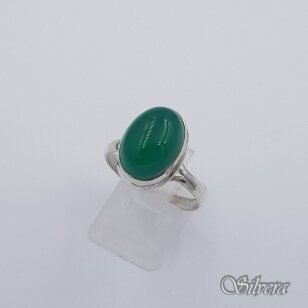 Sudraba gredzens ar zaļais oniksu Z0084; 19 mm