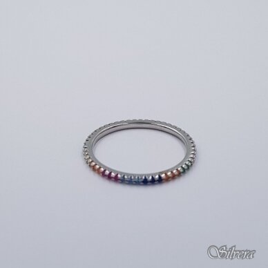 Sidabrinis žiedas su cirkoniais Z389; 17 mm 1