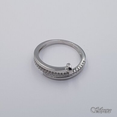 Sidabrinis žiedas su cirkoniais Z480; 18,5 mm 1