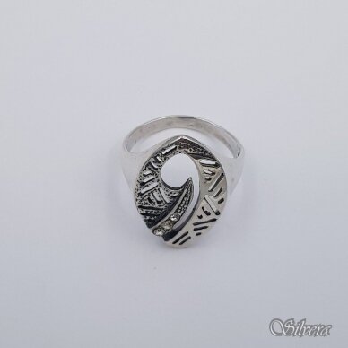 Sidabrinis žiedas su cirkoniais Z505; 17 mm 2