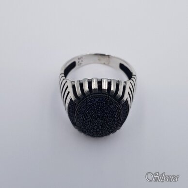 Sidabrinis žiedas su cirkoniais Z573; 21 mm 1
