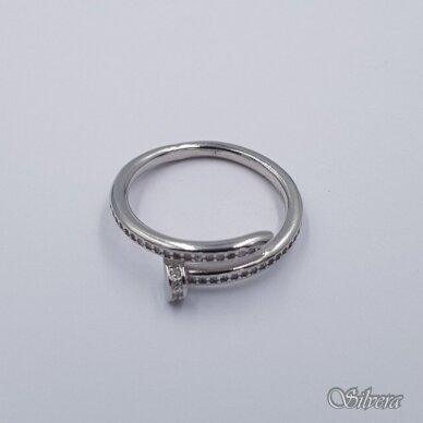 Sidabrinis žiedas su cirkoniais Z583; 20 mm 1