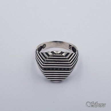 Sidabrinis žiedas su cirkoniais Z594; 20 mm 2
