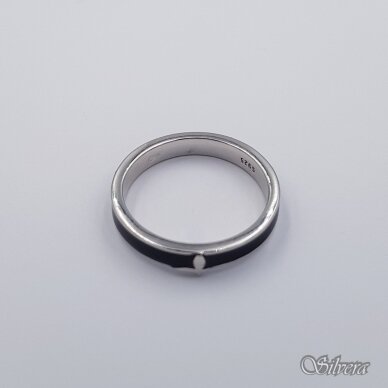 Sidabrinis žiedas su emaliu Z486; 16,5 mm 1