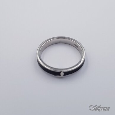 Sidabrinis žiedas su emaliu Z486; 17,5 mm 1