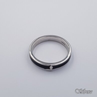 Sidabrinis žiedas su emaliu Z486; 19 mm 1