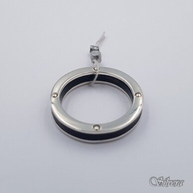 Sidabrinis žiedas su emaliu Z558; 19,5 mm 1