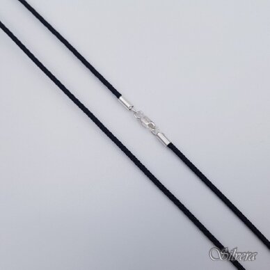 Šilkinė virvutė su sidabro detalėmis GS03; 45 cm